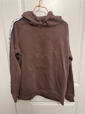 Kappa Men's Banda Balla Brown Pullover-Hoodie in size S